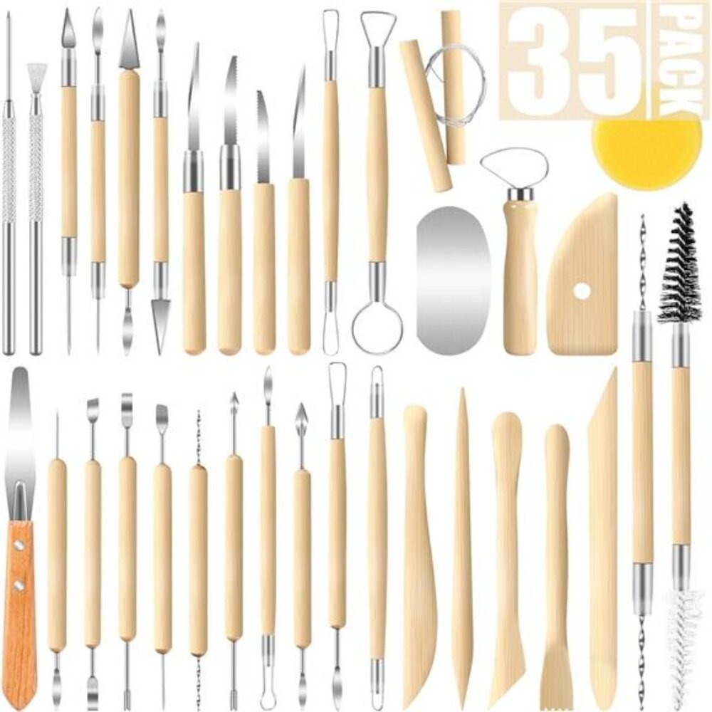 35 Pack Clay Tools Kit, Pottery Tools & Sculpting Tools